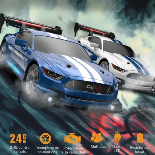 Coche Teledirigido de Drift con Luces LED