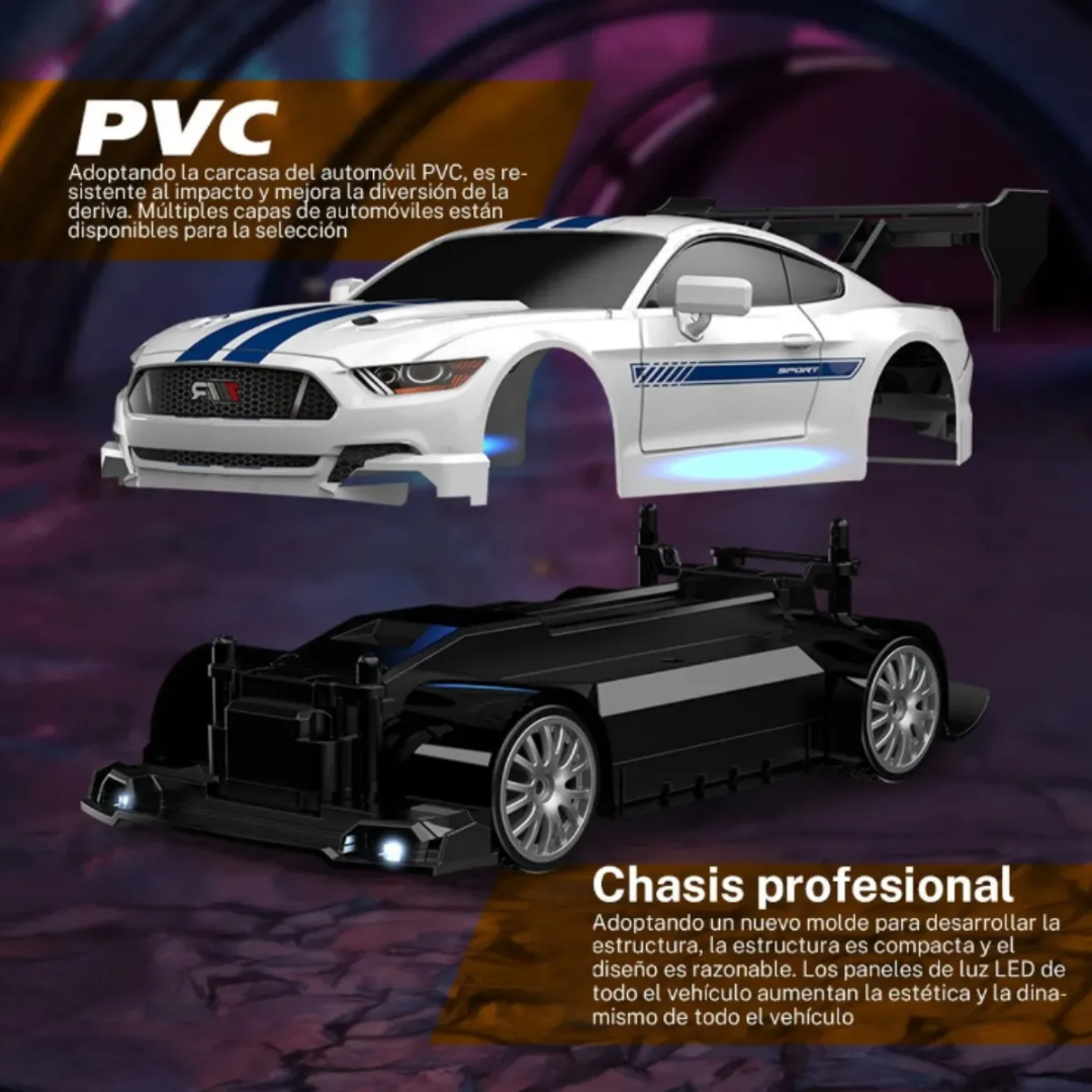 Coche Teledirigido de Drift con Luces LED