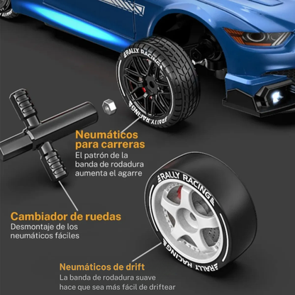 Coche Teledirigido de Drift con Luces LED