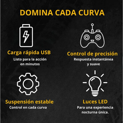 Coche Teledirigido de Drift con Luces LED